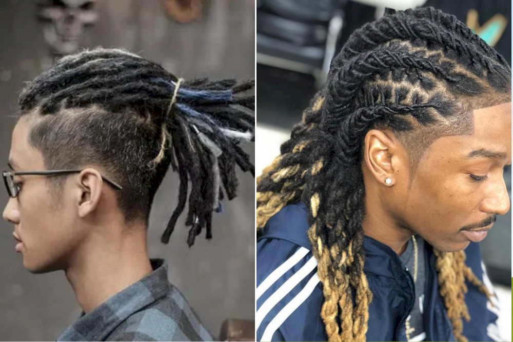 Dreadlocks are twisted into bold street-style statements